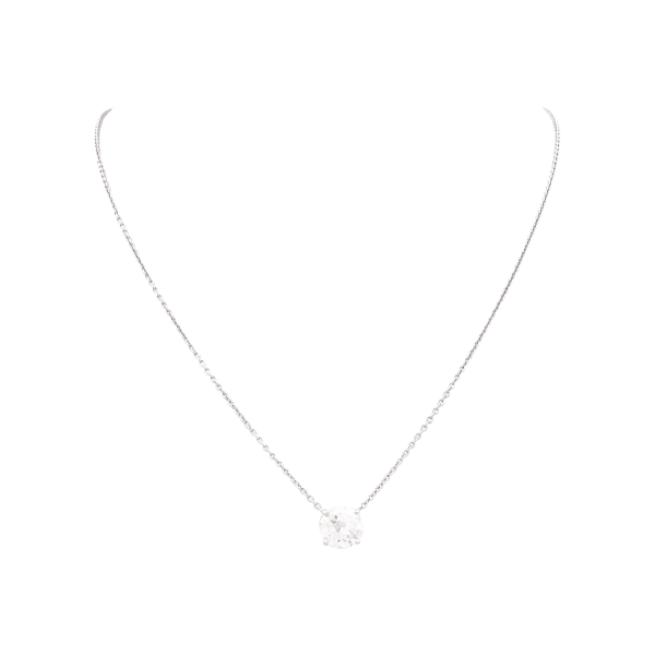Collier solitaire diamant.