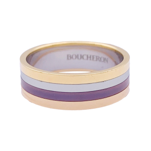 Bague Boucheron "My First Quatre", deux ors et acier.