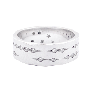Bague H.Stern, "Code", or blanc, diamants.