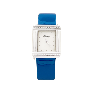 Poiray steel and diamonds watch, "Ma première" collection.
