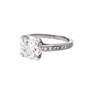 Platinum 2,02 carats diamond ring.