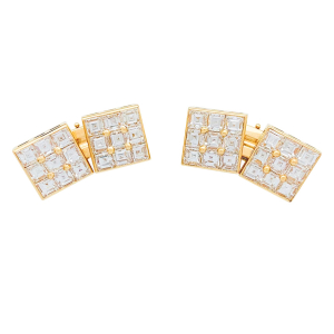 Boutons de manchette Boucheron en or jaune, diamants.
