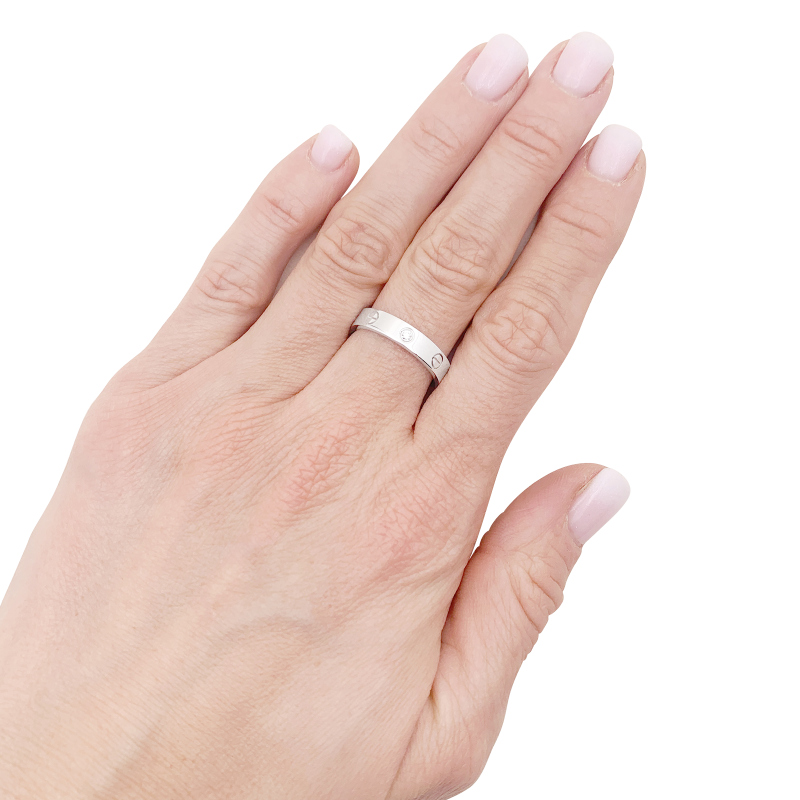 Cartier "Love" ring, white gold, diamond.
