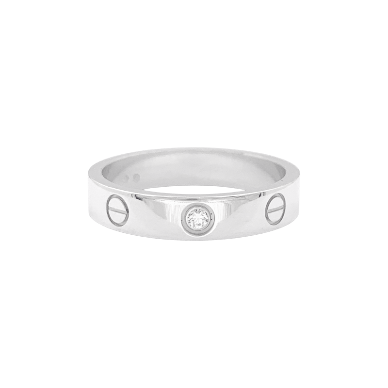 Cartier "Love" ring, white gold, diamond.