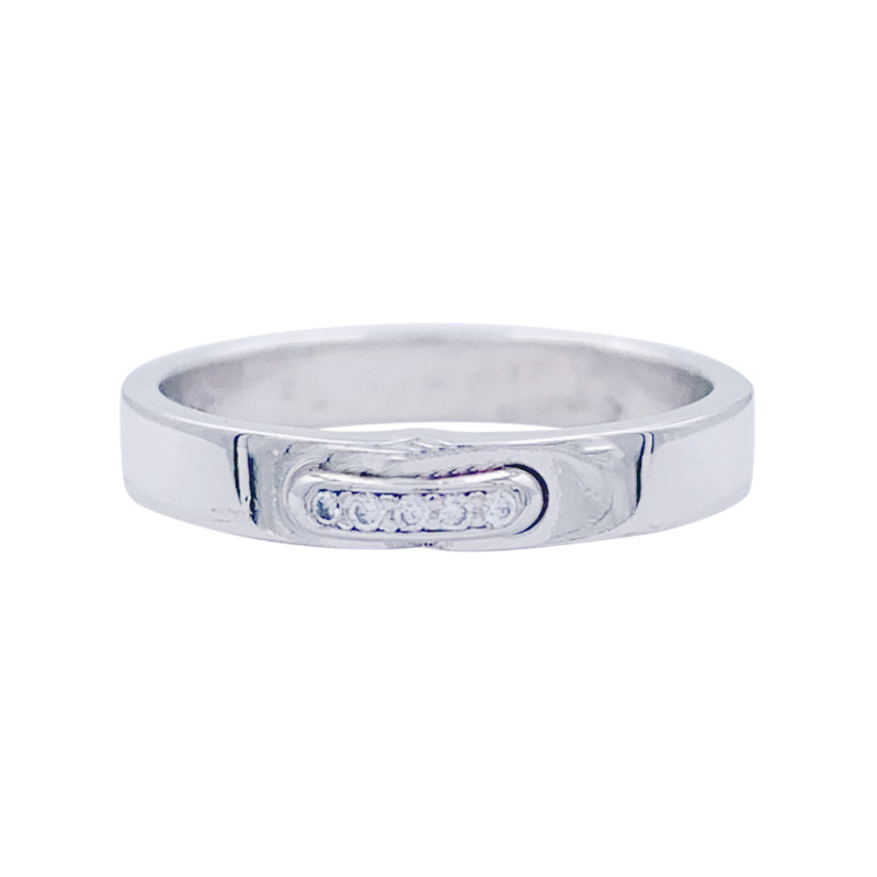 Chaumet platinum ring, "Alliance Liens Evidence" collection.