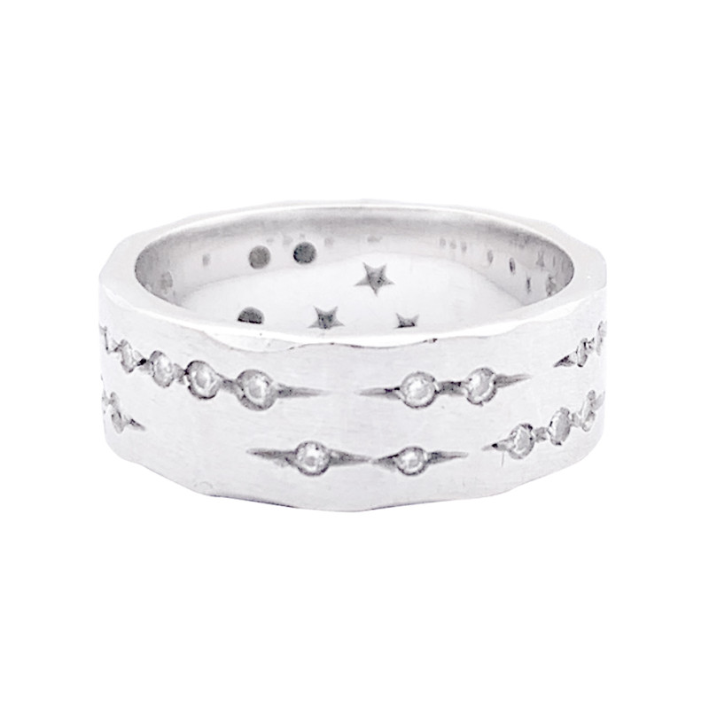 Bague H.Stern, "Code", or blanc, diamants.