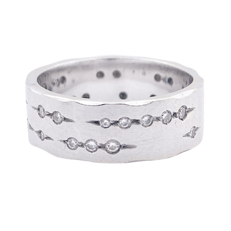 Bague H.Stern, "Code", or blanc, diamants.