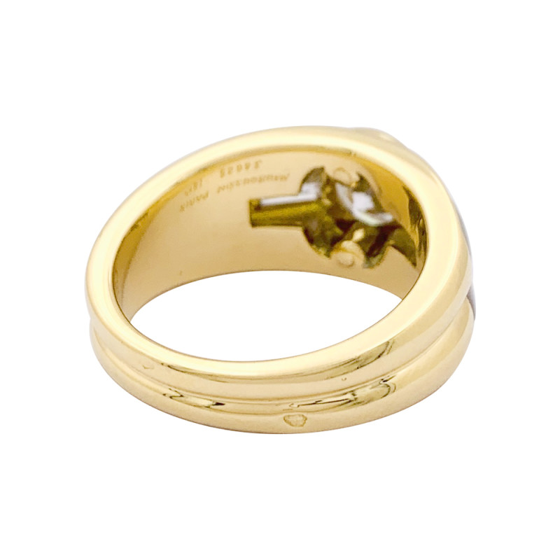 Bague Mauboussin "Nadia" or jaune, diamant, nacre.