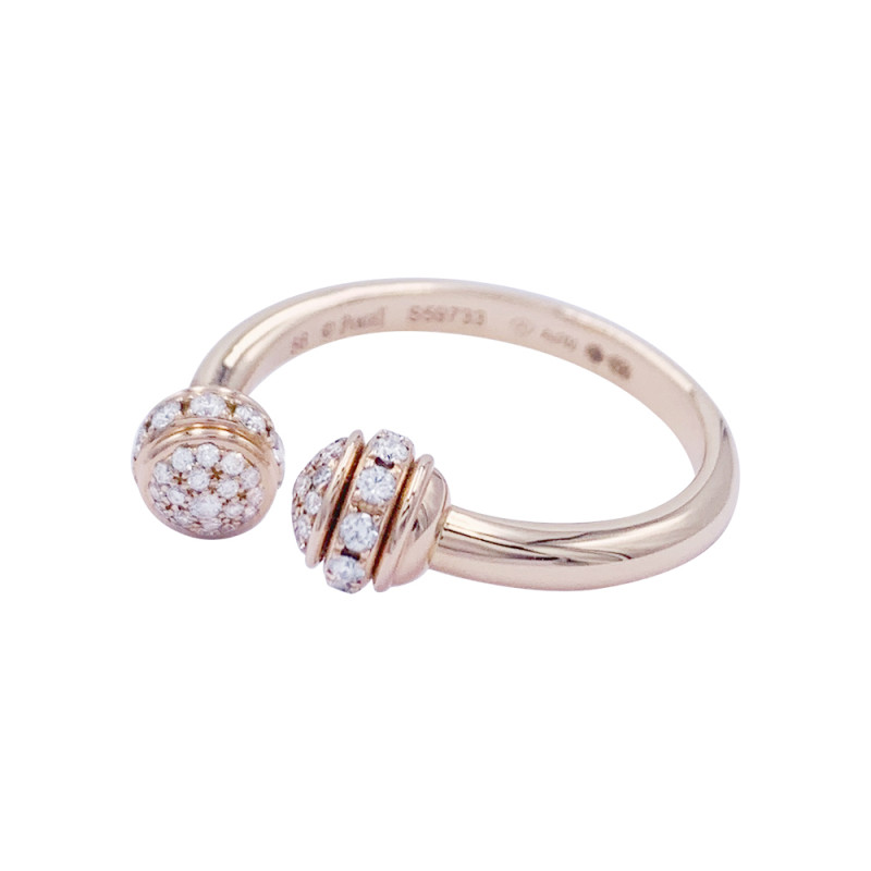 Pink gold Piaget ring, "Possession" collection, diamonds.