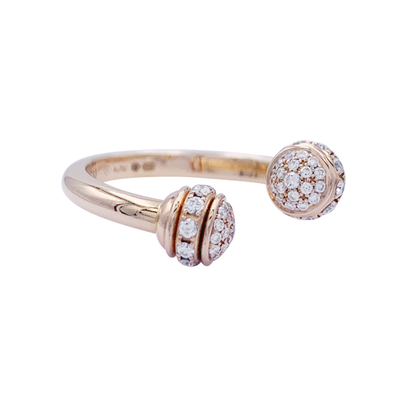 Pink gold Piaget ring, "Possession" collection, diamonds.