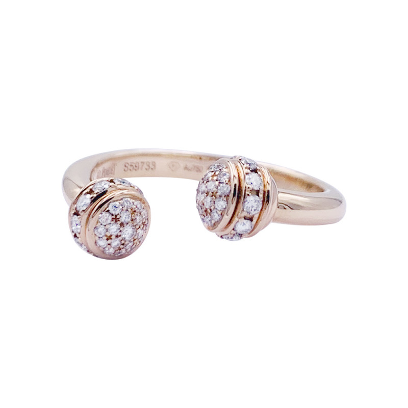 Pink gold Piaget ring, "Possession" collection, diamonds.