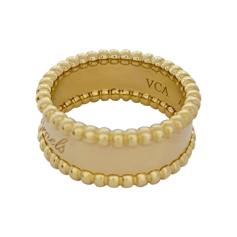 Van Cleef & Arpels gold ring, "Perlée signature" collection.