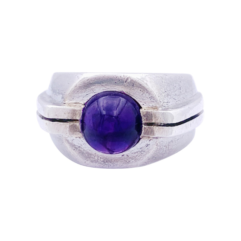 Silver, amethyst asigned to Boivin ring