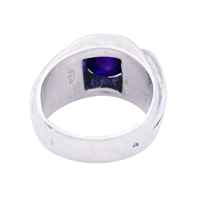 Silver, amethyst asigned to Boivin ring