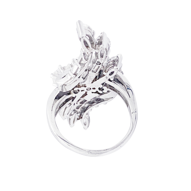 Bague diamants, platine.
