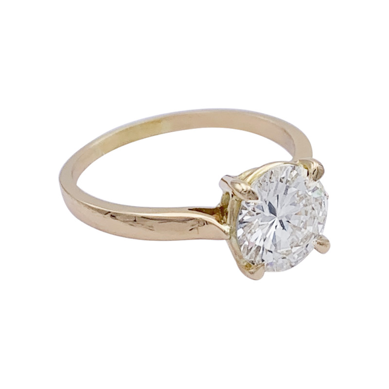 Rose gold and 1,56 cts diamond engagement ring.