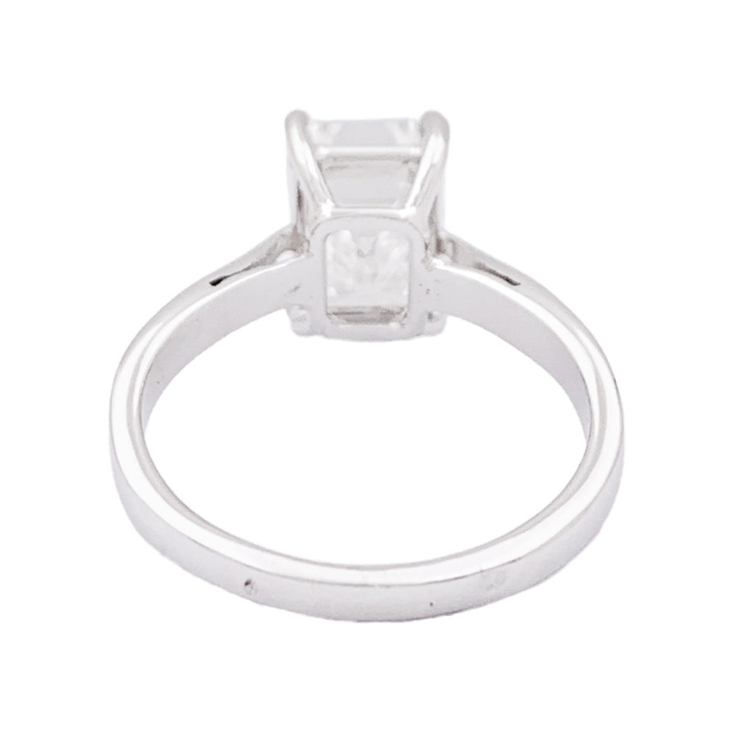 Emerald cut diamond ring.