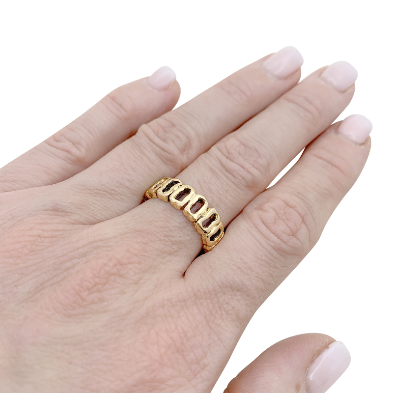 Bague vintage or jaune.