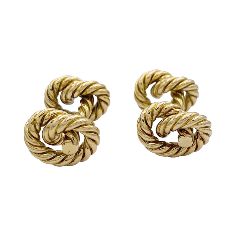 Boutons de manchette Hermès "Noeuds".
