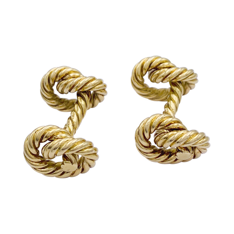 Boutons de manchette Hermès "Noeuds".
