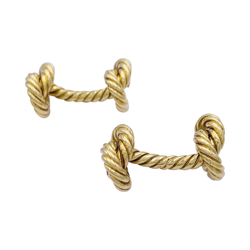 Boutons de manchette Hermès "Noeuds".