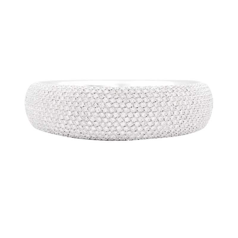 Diamonds, white gold bangle.