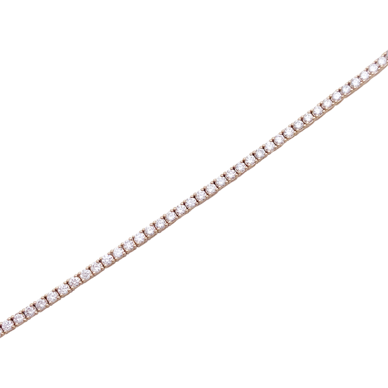 Tennis bracelet gold, diamonds.