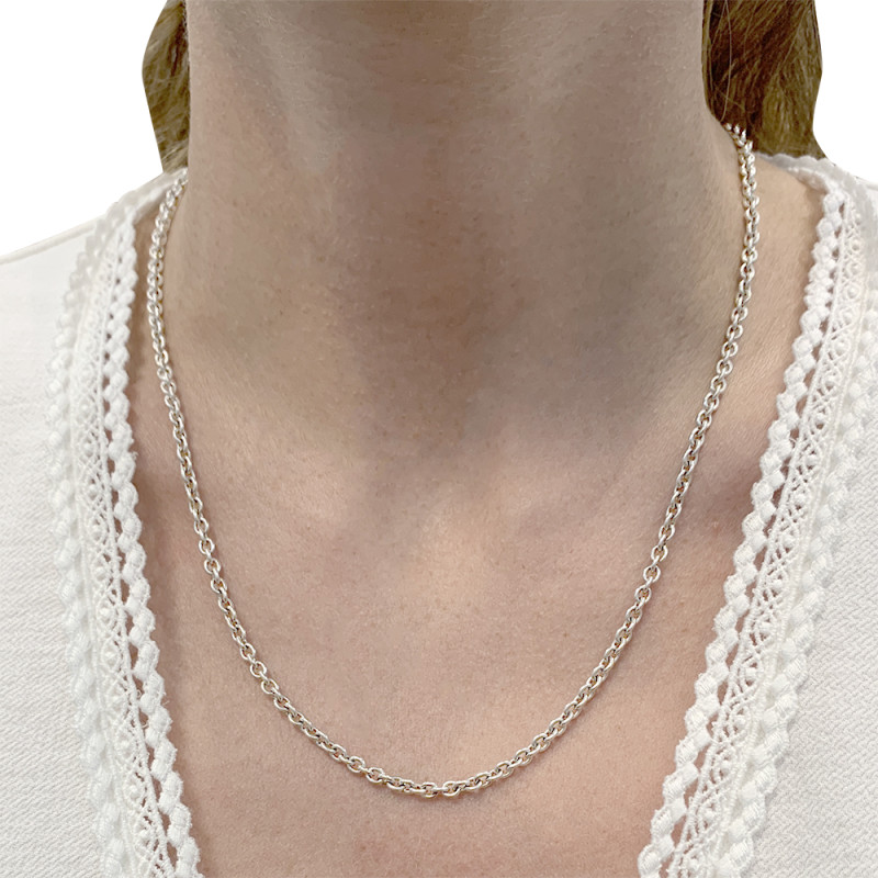 White gold Bulgari chain.