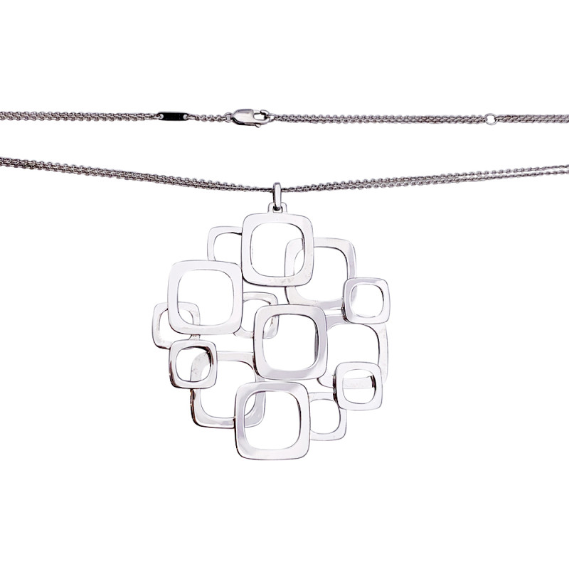 Collier Dinh Van, "Surimpression, or blanc.