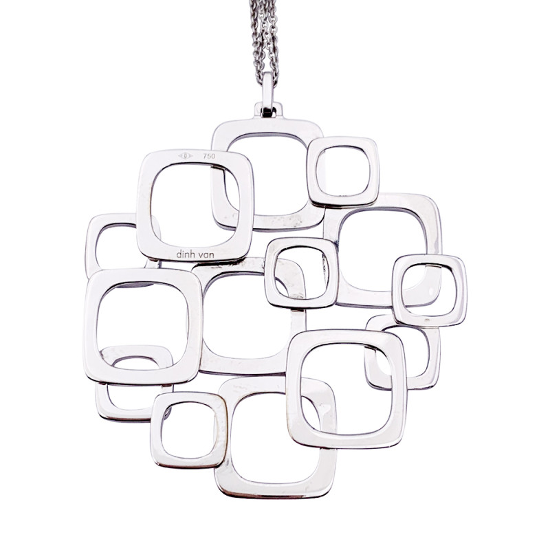 Collier Dinh Van, "Surimpression, or blanc.