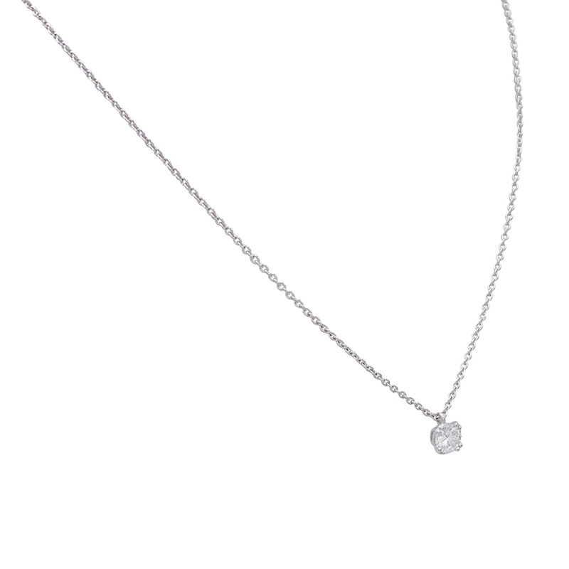 Diamond white gold necklace.