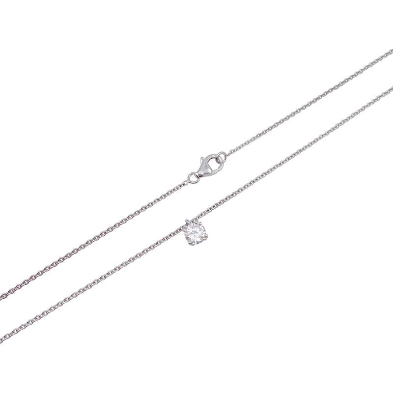 Diamond white gold necklace.