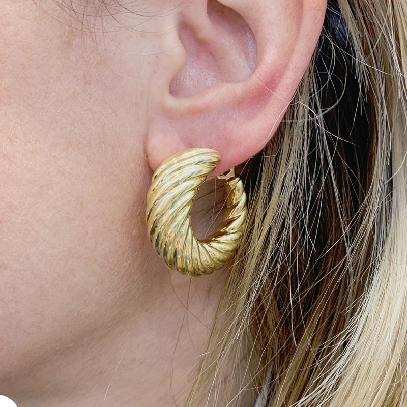 Vintage gadrooned earrings.