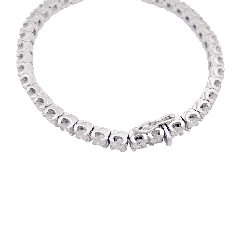 White gold Tennis bracelet, diamonds.