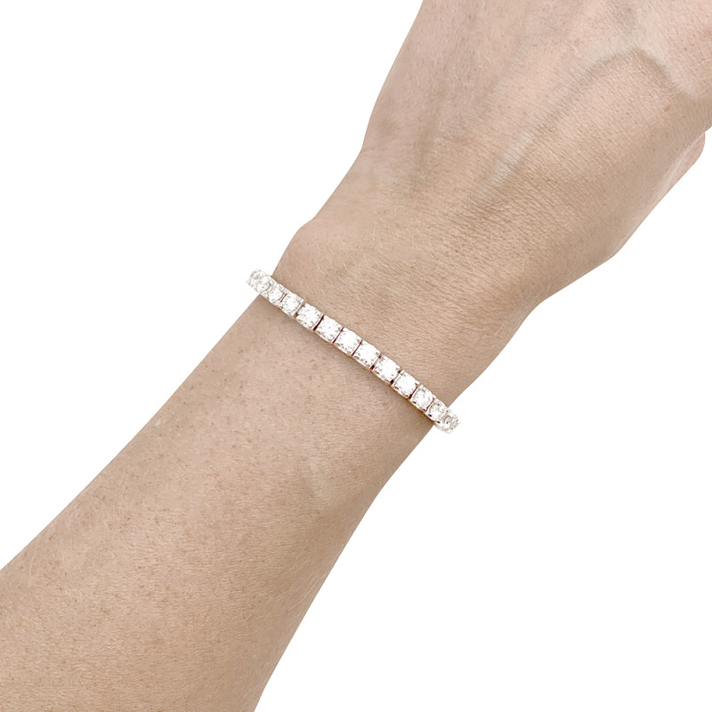 White gold Tennis bracelet, diamonds.