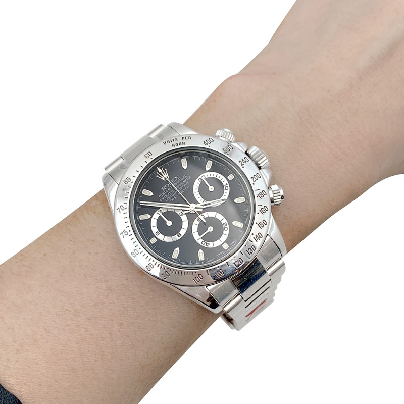 Montre Rolex, "Cosmograph Daytona", acier.