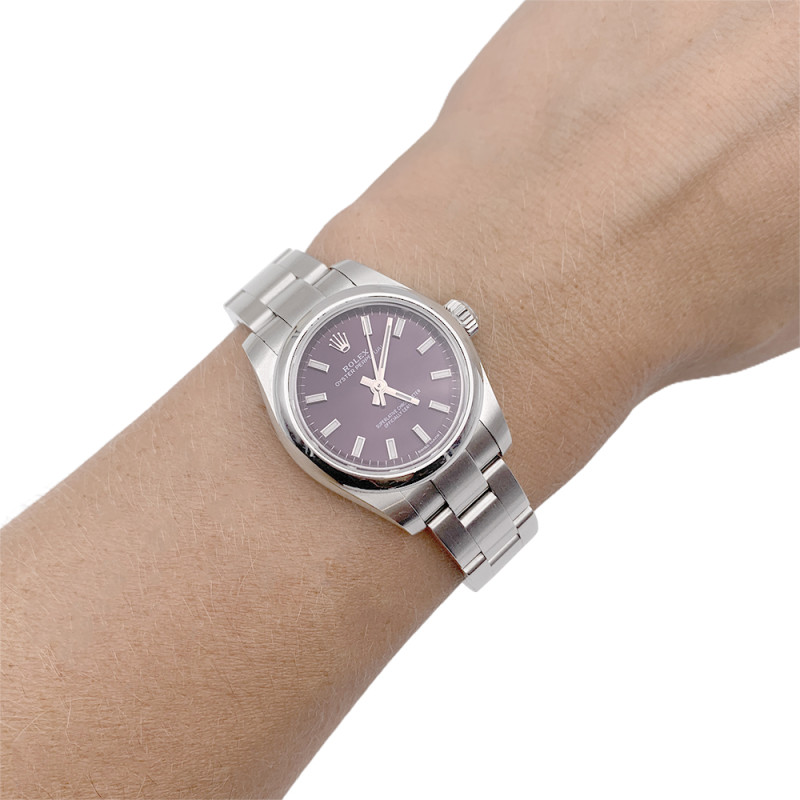Rolex steel watch, "Oyster Perpetual" collection.