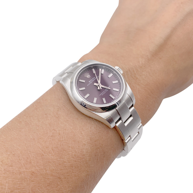 Rolex steel watch, "Oyster Perpetual" collection.