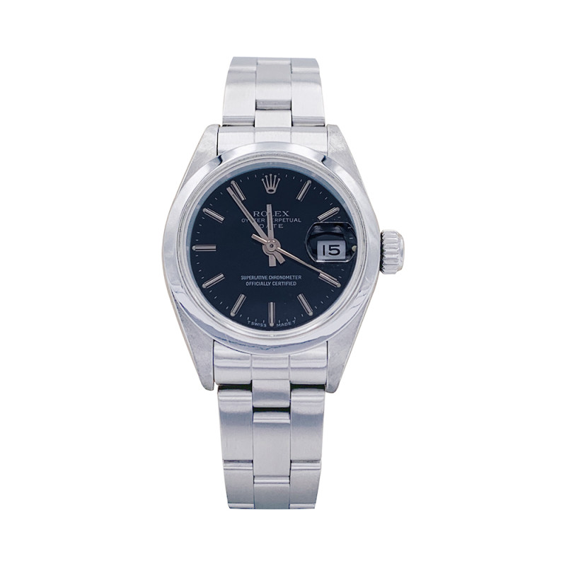 Rolex steel watch, "Oyster Perpetual Date" collection.