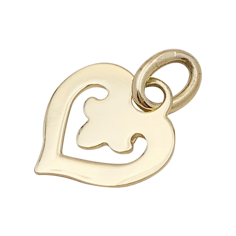 Pendentif O.J.Perrin, "Coeur Légendes", or jaune.