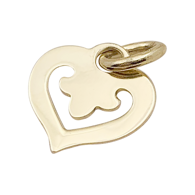 Pendentif O.J.Perrin, "Coeur Légendes", or jaune.