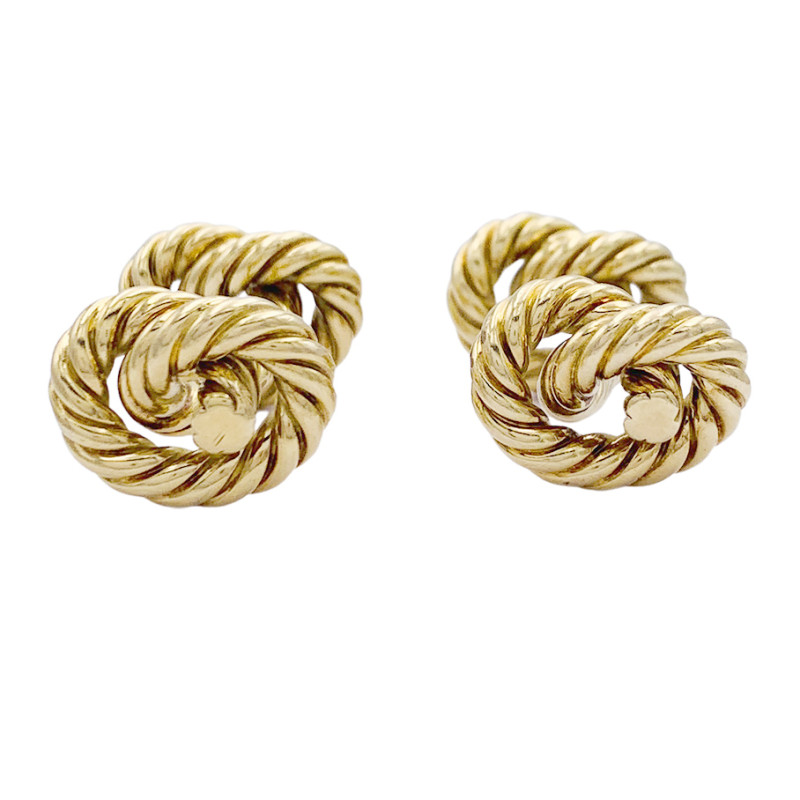 Boutons de manchette Hermès "Noeuds".