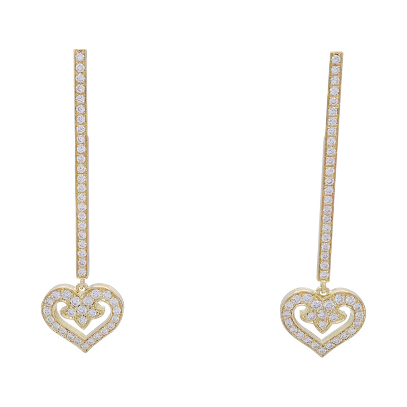 Boucles d'oreilles O.J.Perrin, "Légendes", or jaune, diamants.