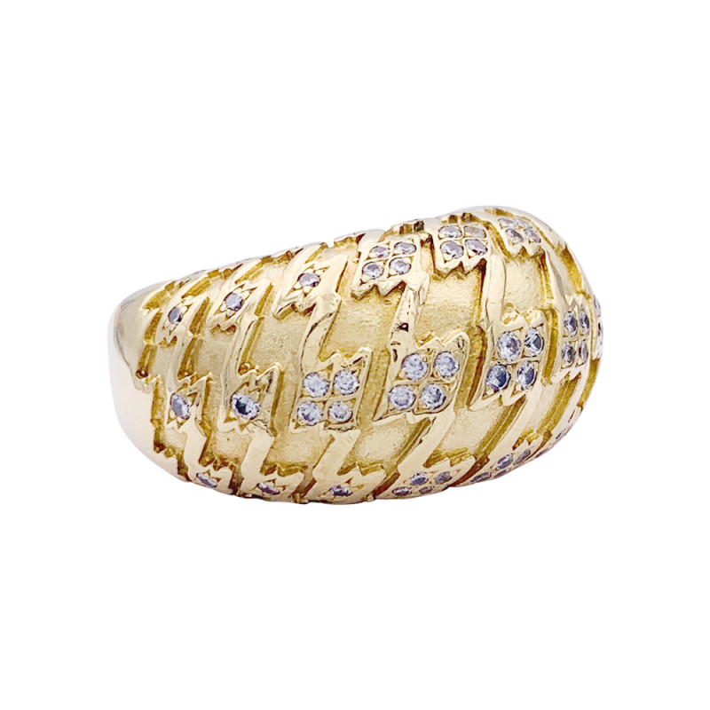 Bague Dior, "Poulette", or jaune, diamants.