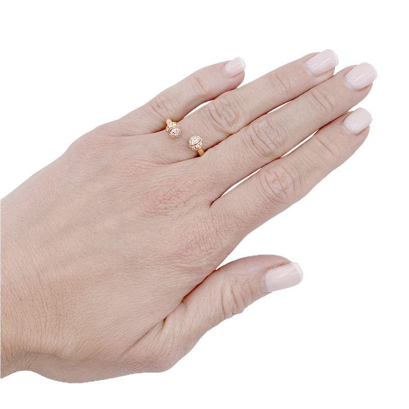 Pink gold Piaget ring, "Possession" collection, diamonds.