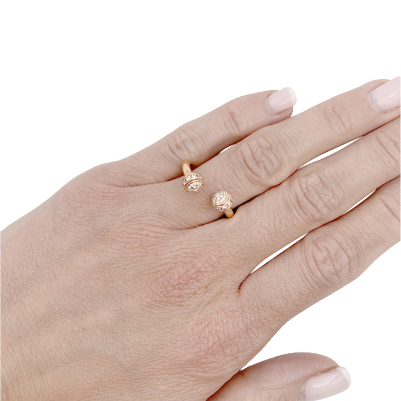 Pink gold Piaget ring, "Possession" collection, diamonds.
