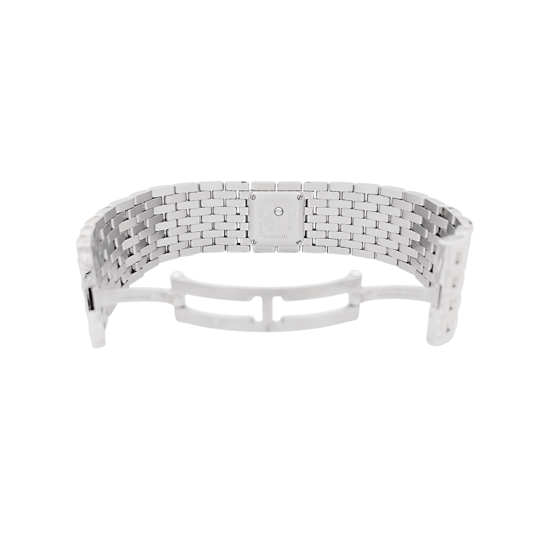 Montre Cartier "Panthère ruban" en acier et nacre.