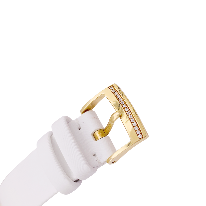 Montre Piaget "Gala LimeLight" or jaune, diamants, cuir.