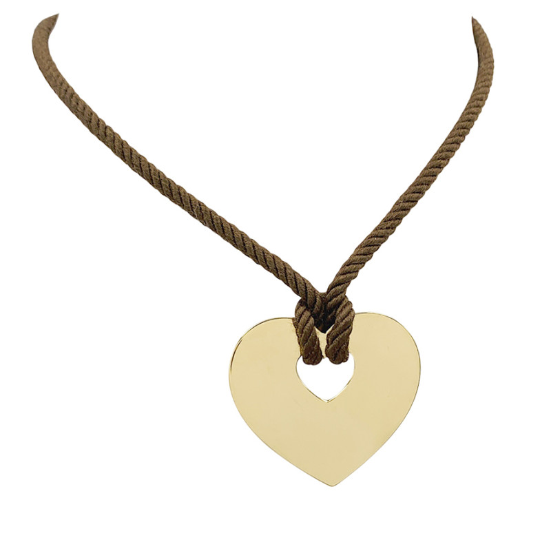 Pendentif Poiray, "Coeur Secret", or jaune.