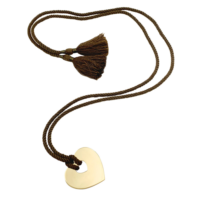 Pendentif Poiray, "Coeur Secret", or jaune.